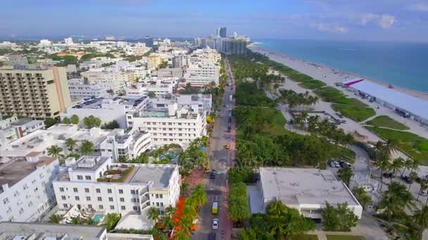 航空胶片的佛罗里达迈阿密海滩 — 图库视频影像