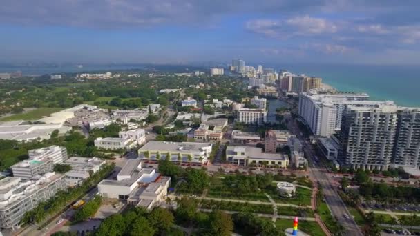 Película aérea de Miami Beach Florida — Vídeos de Stock