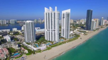 Havadan görüntüleri Trump Towers Sunny Isles Beach