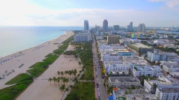 Luchtfoto video scène Miami Beach — Stockvideo