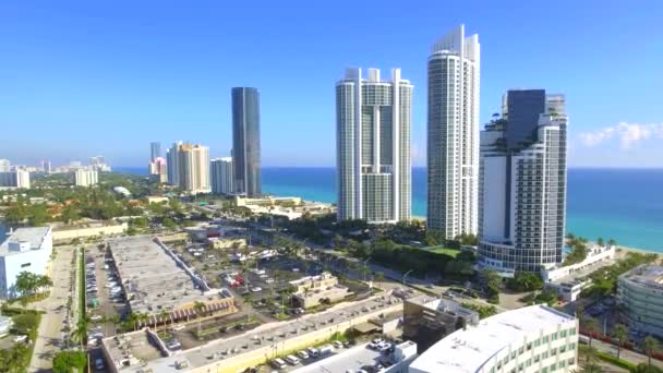 Luchtfoto beeldmateriaal Trump Towers Sunny Isles Beach — Stockvideo