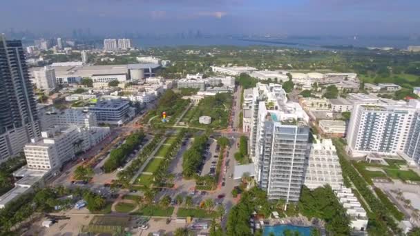 Collins Park Miami Beach antenn footage — Stockvideo