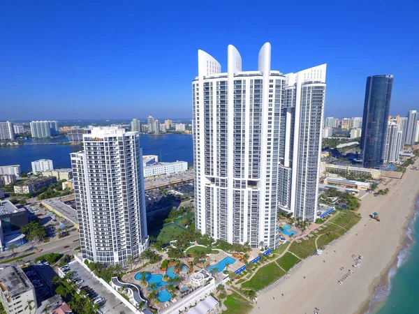 Aerial bild Trump Towers Sunny Isles Beach Fl — Stockfoto