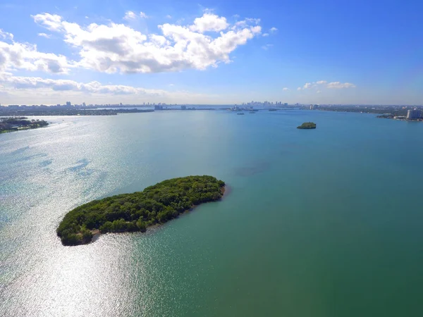 Imagem aérea da Baía de Biscayne — Fotografia de Stock