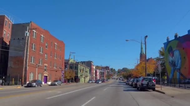 Східної Liberty вулиці Огайо Цинциннаті — стокове відео