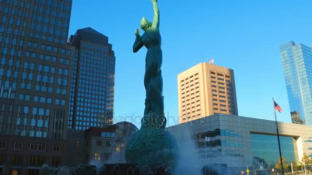 Brunnen des ewigen Lebens cleveland ohio — Stockvideo