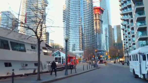 Muelles comerciales en el centro de Toronto — Vídeos de Stock