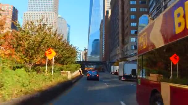 Il punto di vista dei conducenti New York — Video Stock