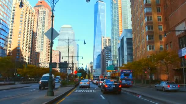 Conducir en Nueva York — Vídeo de stock
