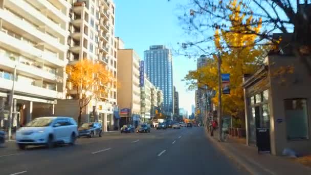Водіння до центру міста Торонто провінції Онтаріо Канада — стокове відео
