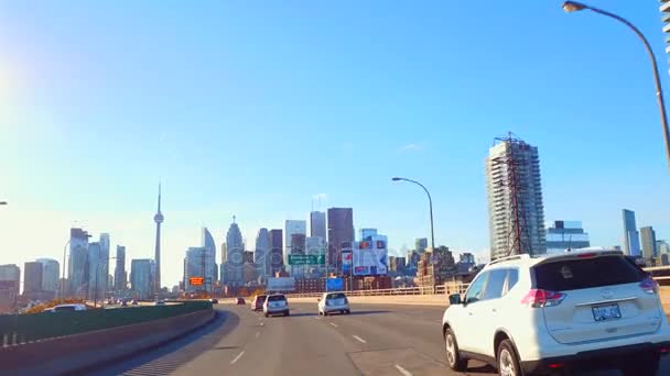 Drivinv wokół Toronto Kanada — Wideo stockowe