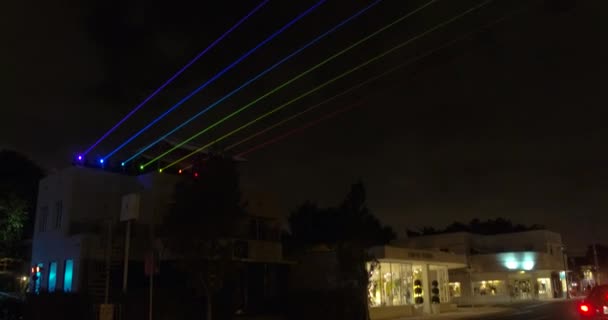 Laser lights at night — Stock Video