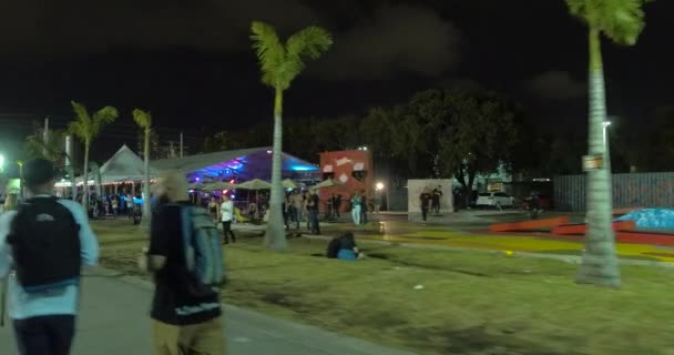 Міський молодіжний clubbin в Wynwood Маямі — стокове відео