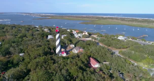 St Augustine vuurtoren en Museum — Stockvideo