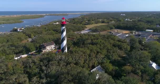 St Augustine Lighthouse and Museum — Stock Video
