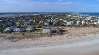 Aerial image of Vilano Beach St Augustine clipart
