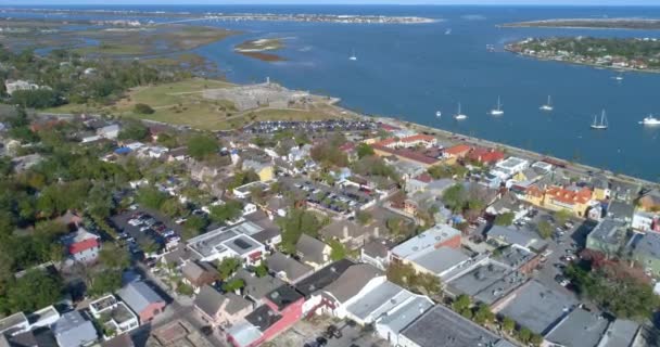 St Augustine Florida luchtfoto video — Stockvideo