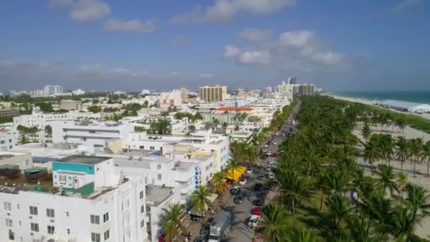 Aerial drone tour Miami Beach 4k 60p — Stock Video