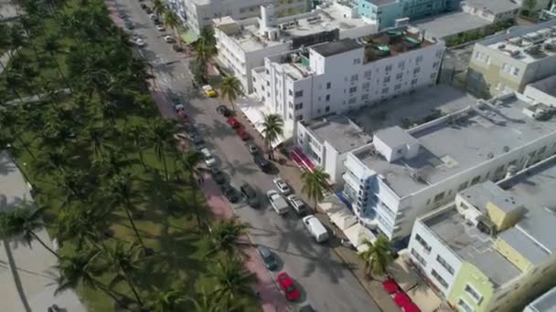 Antenn drönare tur Miami Beach 4k 60p — Stockvideo