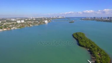 Hyperlapse hava robot video Miami Biscayne Körfezi