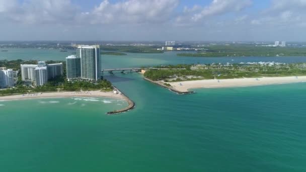 Haulover Inlet Miami antenn video — Stockvideo