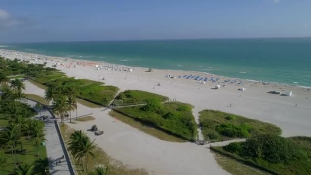 Antenn drönare tur Miami Beach 4k 60p — Stockvideo