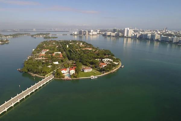 Aerial image Star island Miami Beach — Stock Photo, Image