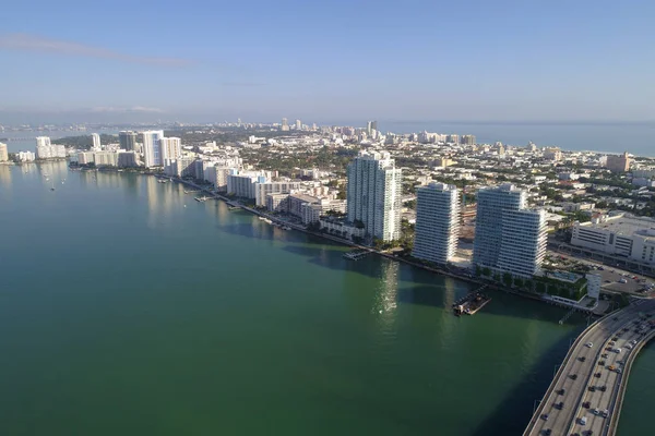 Imagen aérea Miami Beach West Avenue — Foto de Stock