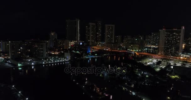 Hallandale aérea praia FL — Vídeo de Stock