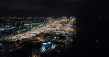 Hava gece video Port Miami 4k