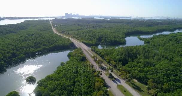 Повітряні відео Oleta парк Майамі — стокове відео