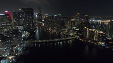 Gece 4k hava video Brickell 60p