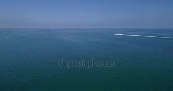 空中的小船和水上摩托艇迈阿密 — 图库视频影像