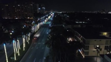 Hava video tatil ışıklar gece Bal Harbour Fl