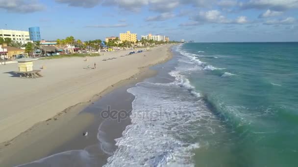 Luchtfoto beeldmateriaal Hollywood Beach Fl — Stockvideo