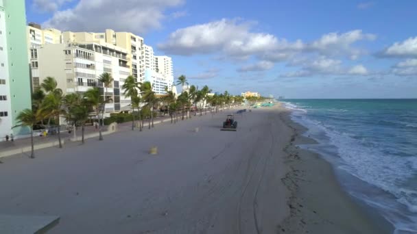 Luchtfoto beeldmateriaal Hollywood Beach Fl — Stockvideo