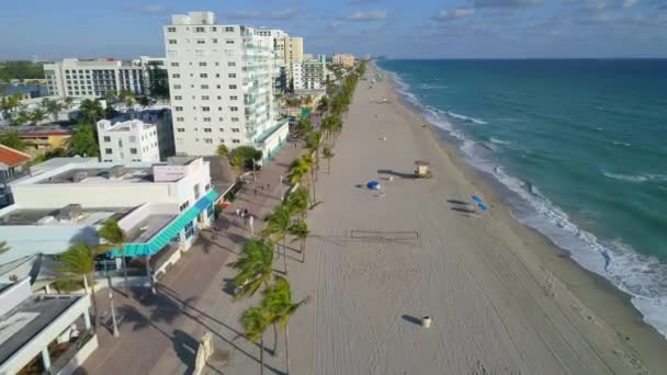 Filmagem aérea Hollywood Beach FL — Vídeo de Stock