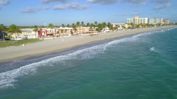 Havadan görüntüleri Hollywood Beach Fl — Stok video