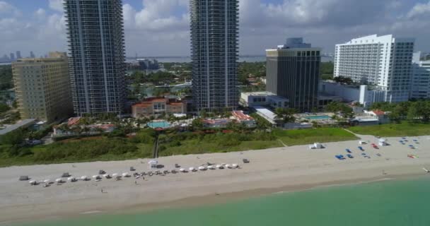 Aerial Miami Beach kyst 4k 60p – stockvideo