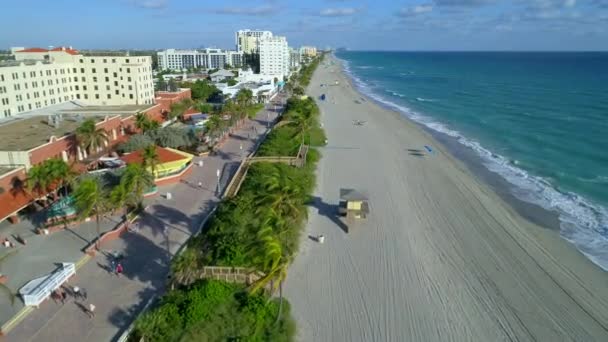 Luchtfoto video Hollywood Beach — Stockvideo