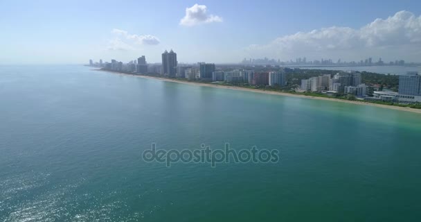 Aérea Miami Beach costera 4k 60p — Vídeos de Stock