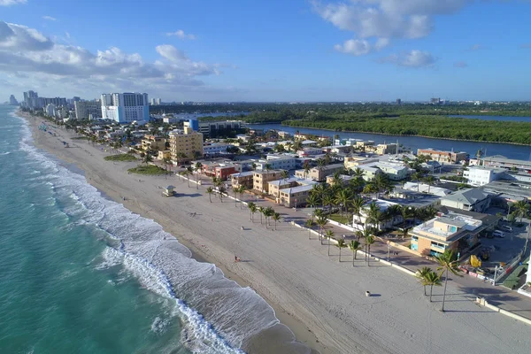 Letecký snímek Hollywood Beach Fl — Stock fotografie