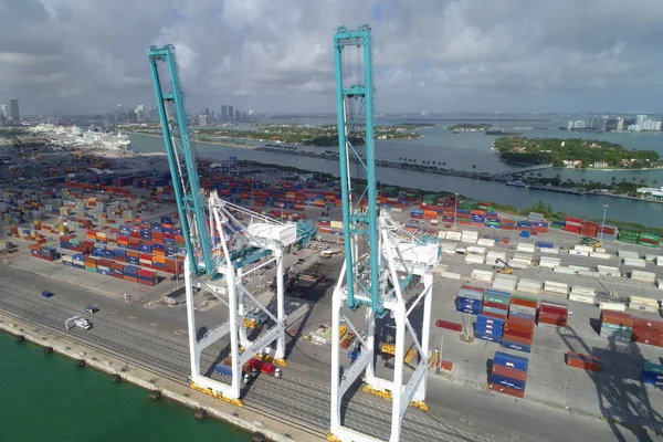 Aerial image Port Miami Florida — Stock Photo, Image