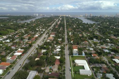 Aerial photo Hollywood Lakes Florida clipart