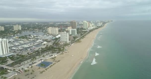 空中无人机佛罗里达州劳德代尔堡视频 — 图库视频影像