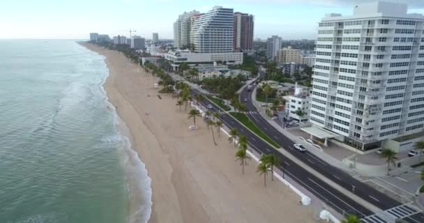 Letecký snímek Fort Lauderdale Beach — Stock video