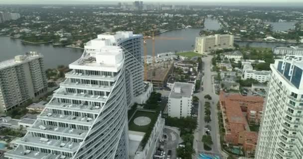 Строительная площадка Fort Lauderdale Beach — стоковое видео