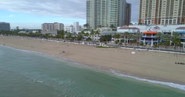 Luchtfoto video van fort lauderdale beach — Stockvideo