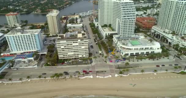 Aerial video of Fort Lauderdale Beach — Stock Video