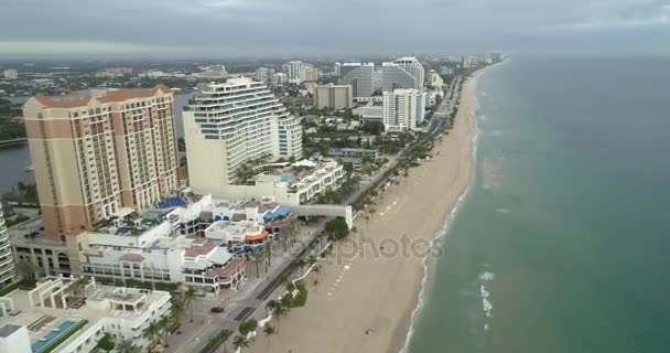 Luchtfoto video van Fort Lauderdale Florida — Stockvideo